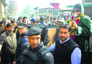 Mehbooba Mufti in Kulgam district on Sunday