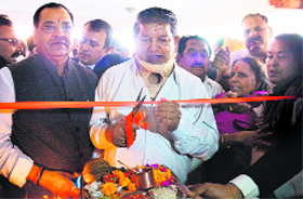 Chief Minister Harish Rawat inaugurates the new tehsil of Rudrapur in Kumoan region on Monday.