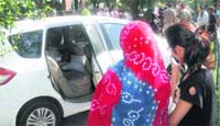 A file photo of the car in which the body of Rajwant Singh Shergill was found in Sector 69, Mohali