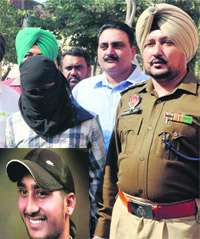 Accused Tajinder Singh, alias Ganju (inset), in police custody.