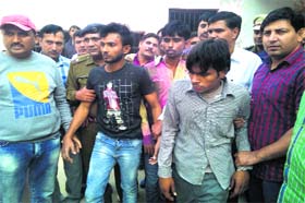 The accused in police custody at Bahadurgarh in Jhajjar