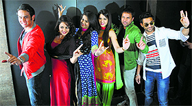 The star cast of Happy Go Lucky in Ludhiana. 