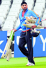 Harbhajan Singh hammered a quickfire half-century and picked up two wickets