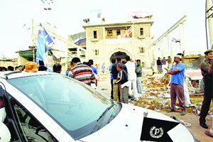 A view of Rampals ashram in Barwala of Hisar district on Friday