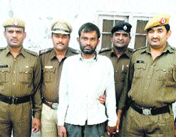 The main accused in the Gohana bank heist case, Rajesh, in SIT custody in Sonepat on Friday