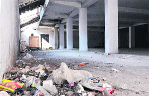 A basement complex at Gandhi Road in Dehradun on Friday.