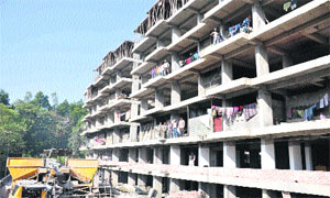 Disputed area of Pacific Hills apartments in Dehradun.
