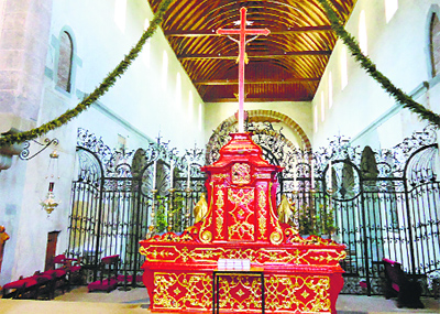 The interior of St Mary's Minster