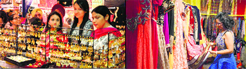 A perfect place to be: Visitors look at jewellery and designer creations at Wedding Asia Exhibition in Ludhiana