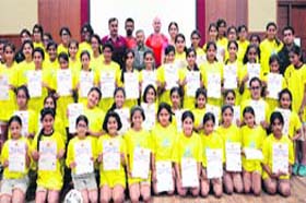 The students who took part in the football camp in Dehradun