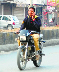 Residents flout traffic norms in Amritsar.