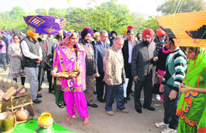 A folklore exhibition organised to celebrate the GNDUs 45th foundation day on the university campus in Amritsar on Monday.