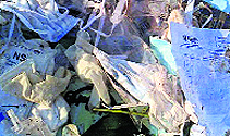 Medical waste at the dumping ground in Dadu Majra. 