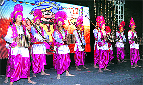 Students take part in the founders day celebrations at Kundan International School. 