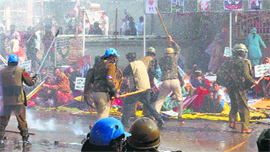 Capturing the assault on women devotees on camera triggered the police action on journalists outside Satlok Ashram in Barwala on November 18.