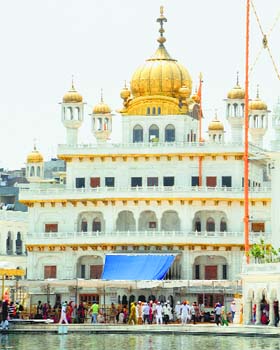 A view of Akal Takht in Amritsar