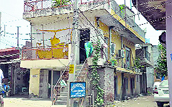 One of the illegal colonies in the Palla area of Faridabad that faces demolition