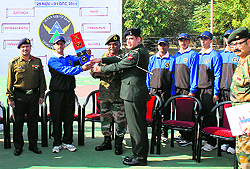 Lt-Gen PM Hariz, Chetak Corps, flags off a bicycle expedition in the Bathinda Military Station on Wednesday