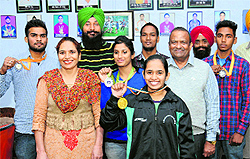 Students of Government Rajindra College in a jubilant mood in Bathinda on Wednesday