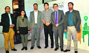 Dignitaries during the launch of the Google app in Chandigarh on Wednesday