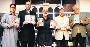 NC leaders release the party manifesto in Srinagar