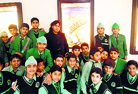 Students of Green Land Public School at Solitare Cinemas