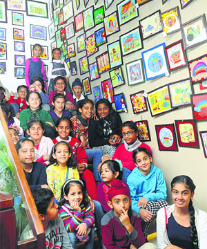Children showcase their creations at the exhibition