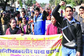 Homoeopathic pharmacists protest in Dehradun