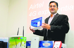 An Airtel official talks about 4G internet service in Ludhiana.