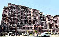 The disputed area of the Pacific Hills ApartmentS in Dehradun