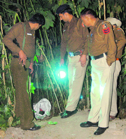 A file photo of the spot from where Pinkys body was recovered from a gunny bag at Sector 56, Chandigarh, in 2013.