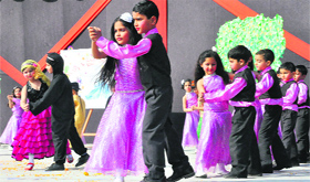 Students perform during the annual function of St Joseph's Senior Secondary School, Sector 44-D, in Chandigarh on Saturday.