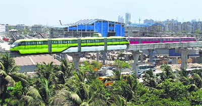 The sleek and shiny coaches are painted in refreshing colours of green, pink and sky blue 