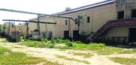 A cotton factory wears a deserted look in Sriganganagar on Monday